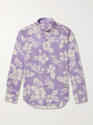 Button-Down Collar Printed Shirt